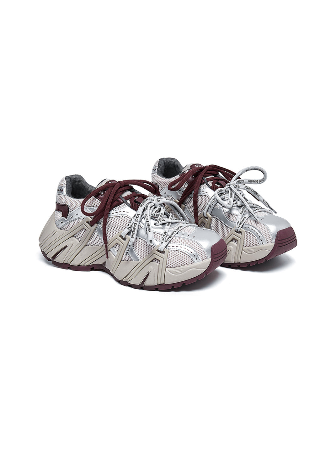 Beige Mesh Cage Runner Sneakers