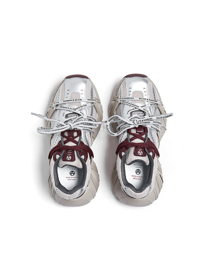 Beige Mesh Cage Runner Sneakers