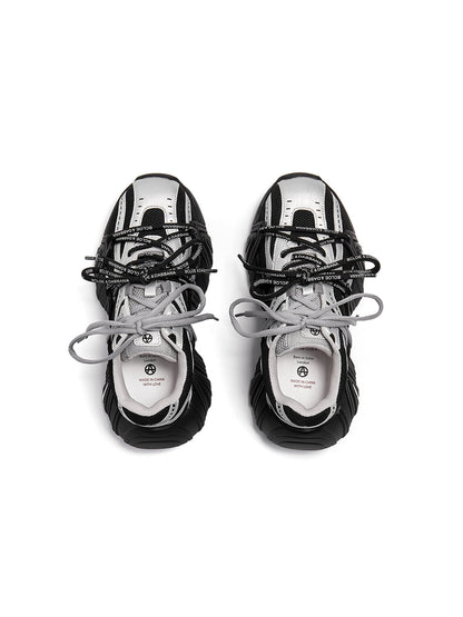 Beige Mesh Cage Runner Sneakers