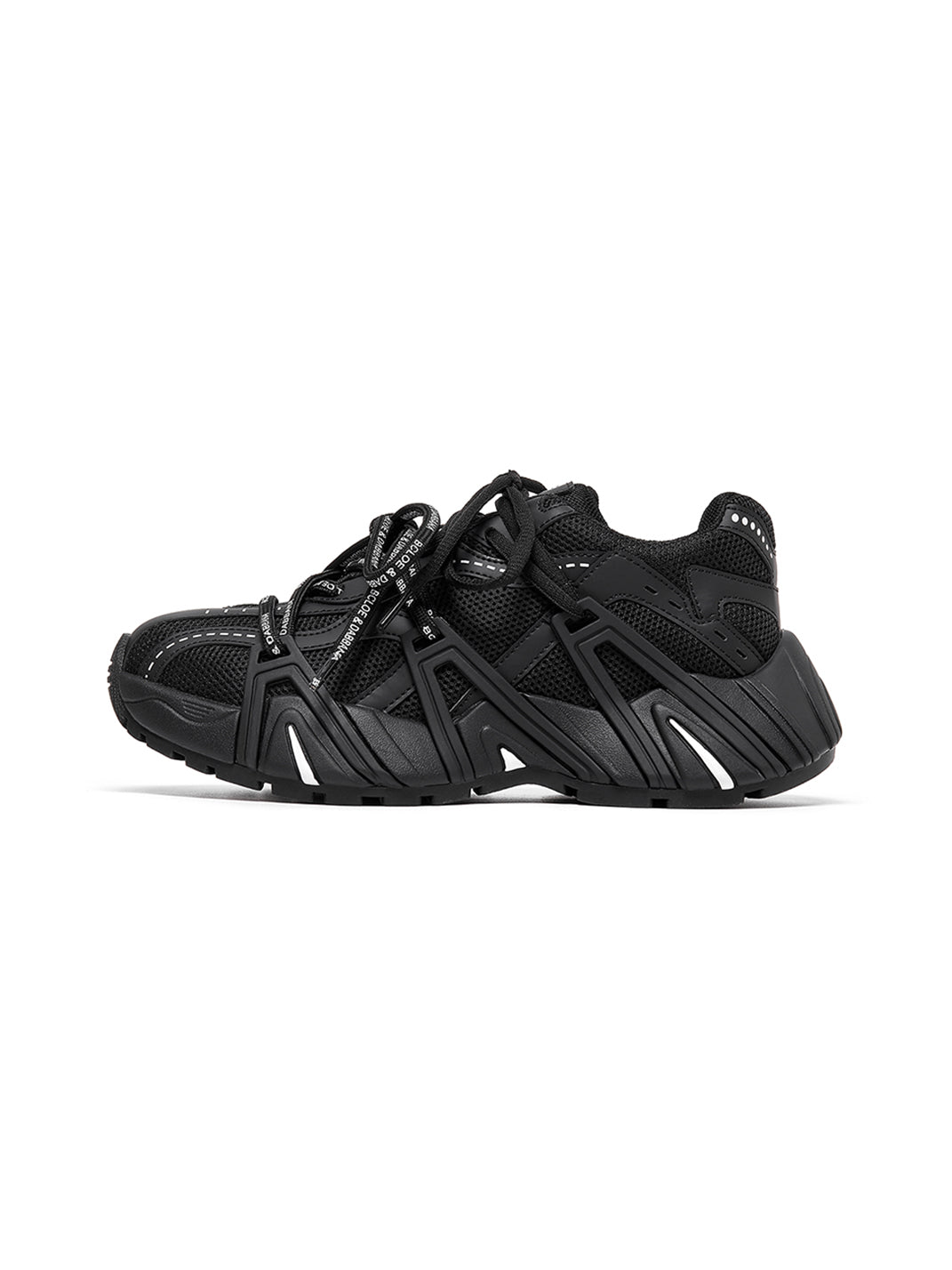 Beige Mesh Cage Runner Sneakers
