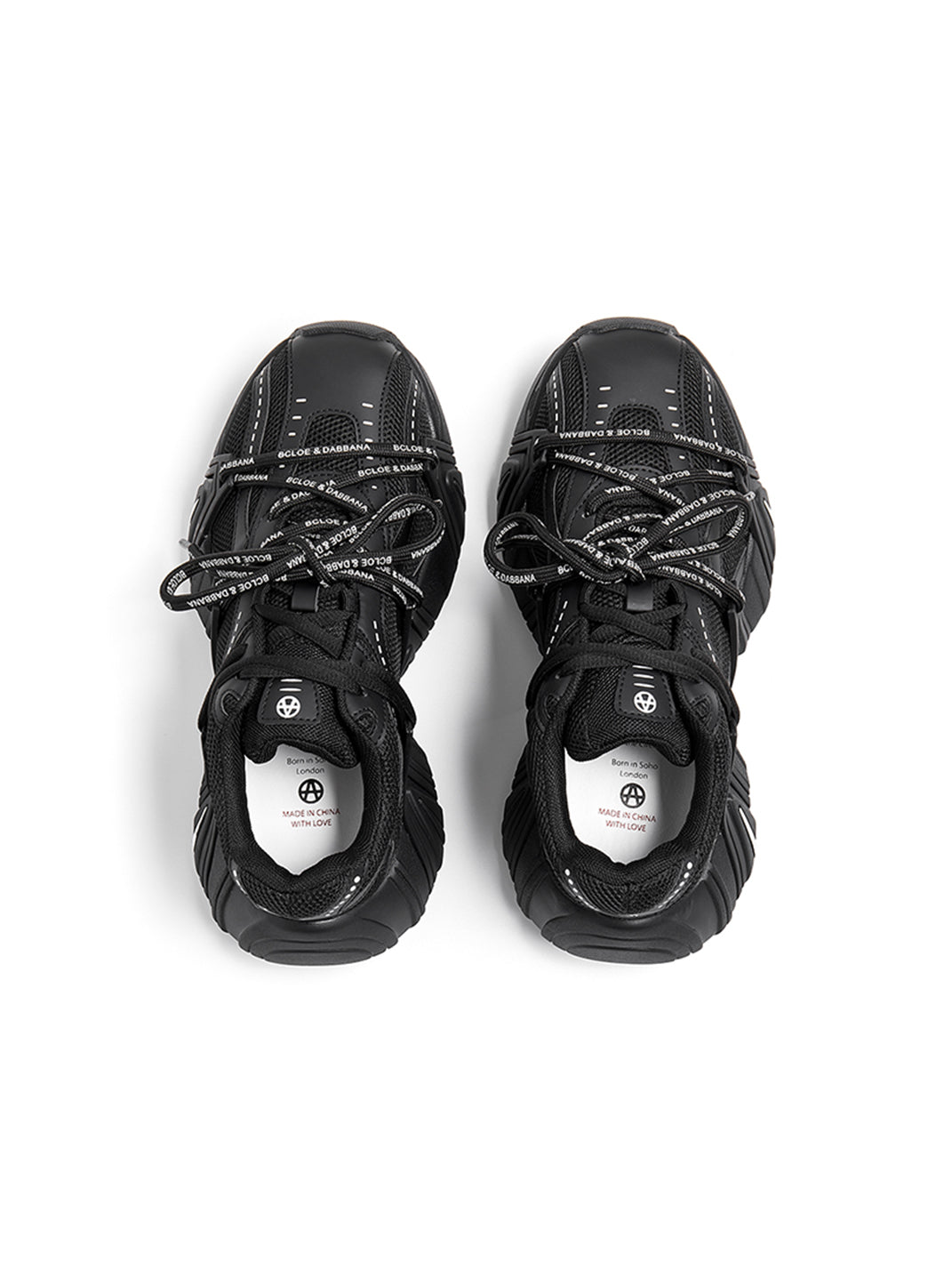 Beige Mesh Cage Runner Sneakers
