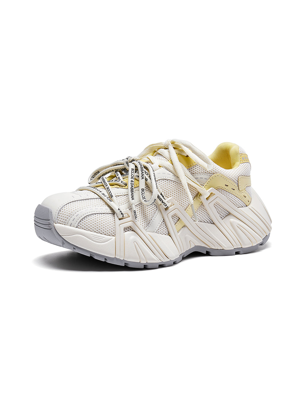 Beige Mesh Cage Runner Sneakers
