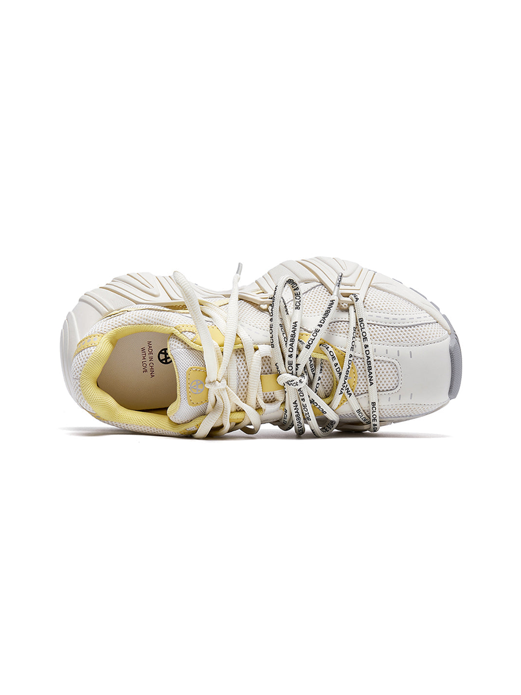Beige Mesh Cage Runner Sneakers