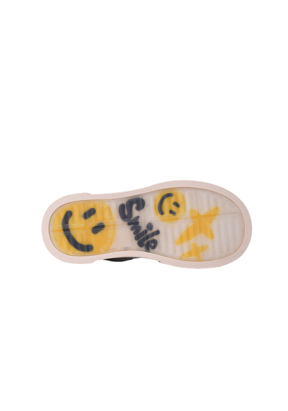 Beige Smile Panel Platform Sneakers