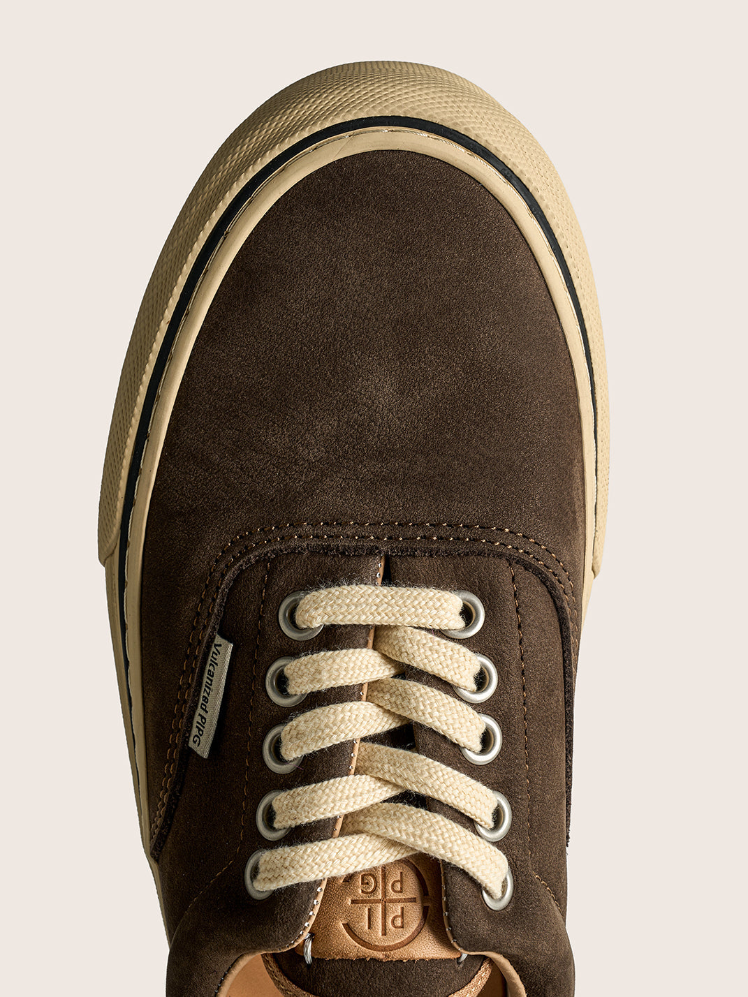 Black Distressed Leather Canvas Low-Top Sneakers