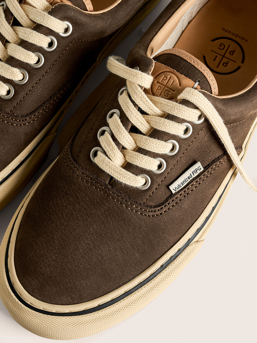 Black Distressed Leather Canvas Low-Top Sneakers