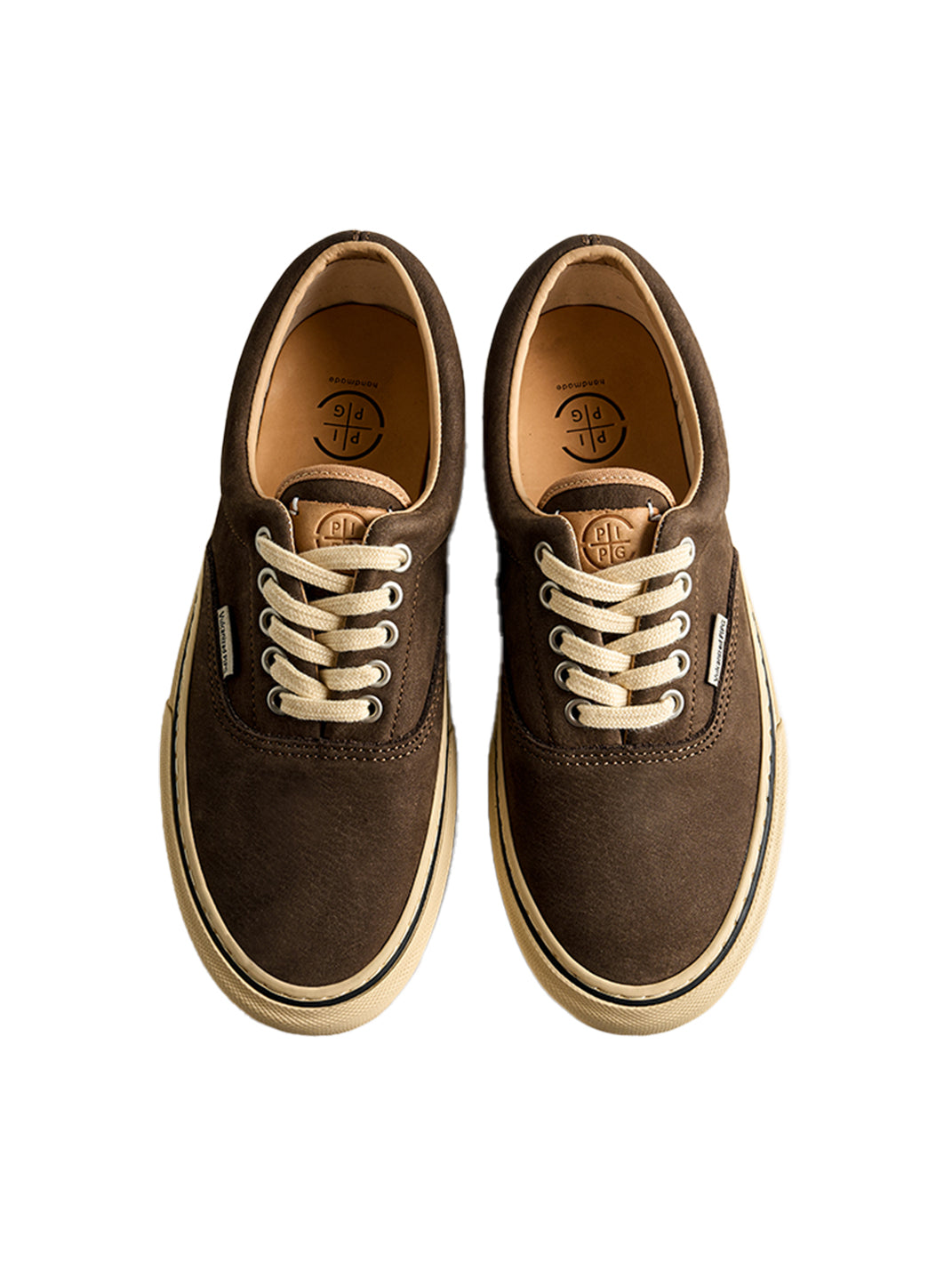Black Distressed Leather Canvas Low-Top Sneakers