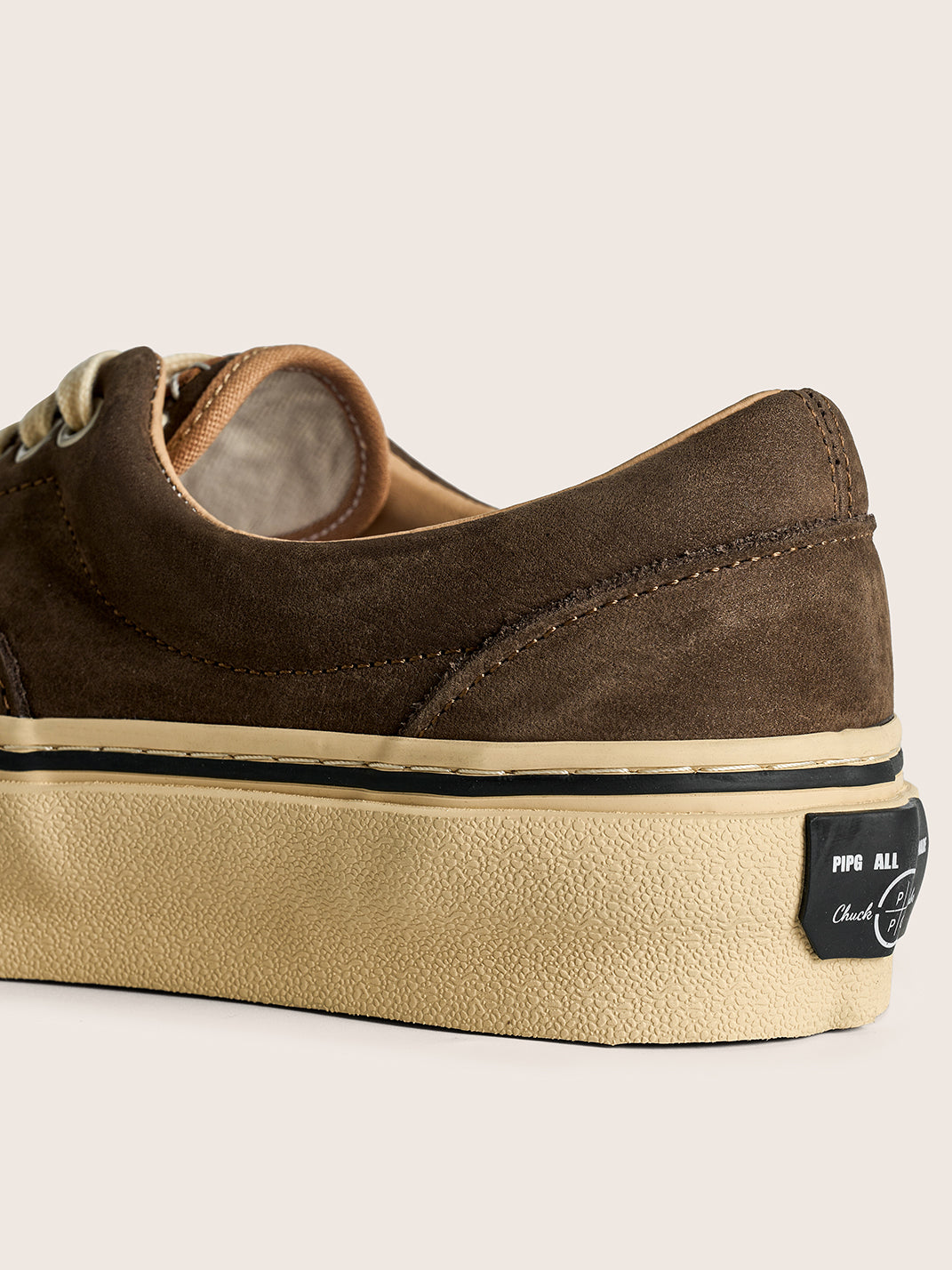 Black Distressed Leather Canvas Low-Top Sneakers