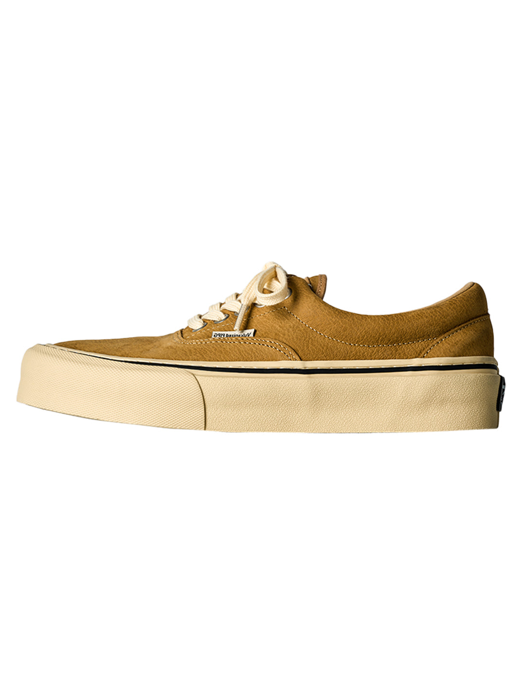 Black Distressed Leather Canvas Low-Top Sneakers