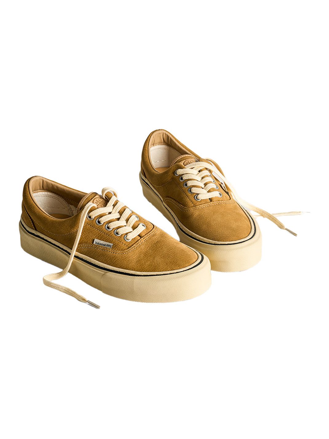 Black Distressed Leather Canvas Low-Top Sneakers