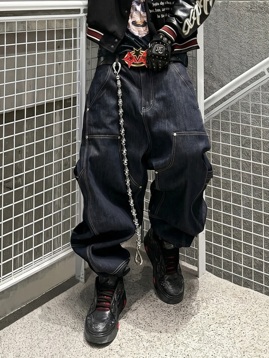 Black Dragon Relief Chunky Platform Sneakers
