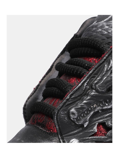 Black Dragon Relief Chunky Platform Sneakers