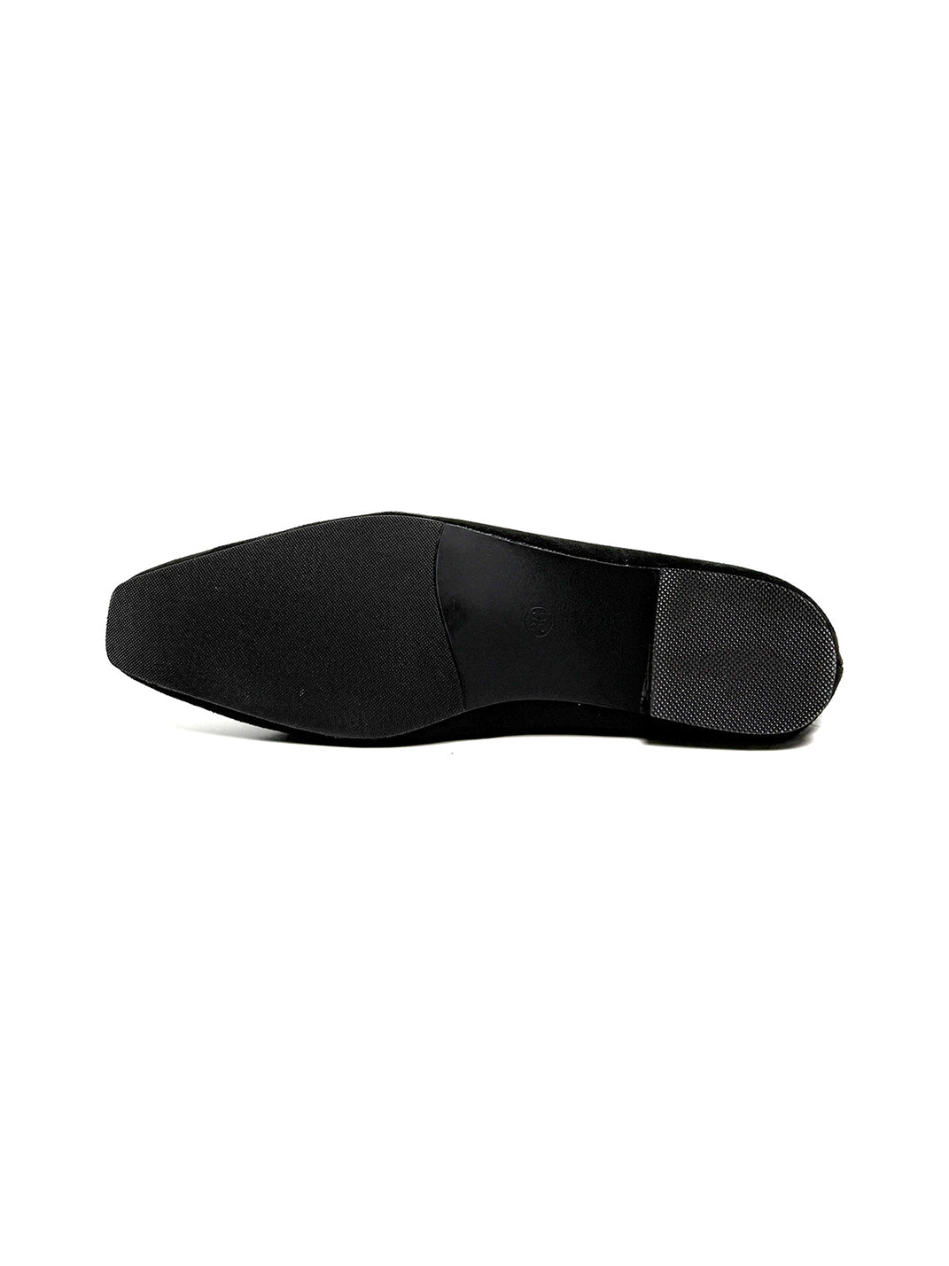 Black Eyelet-Trim Square-Toe Ballet Flats