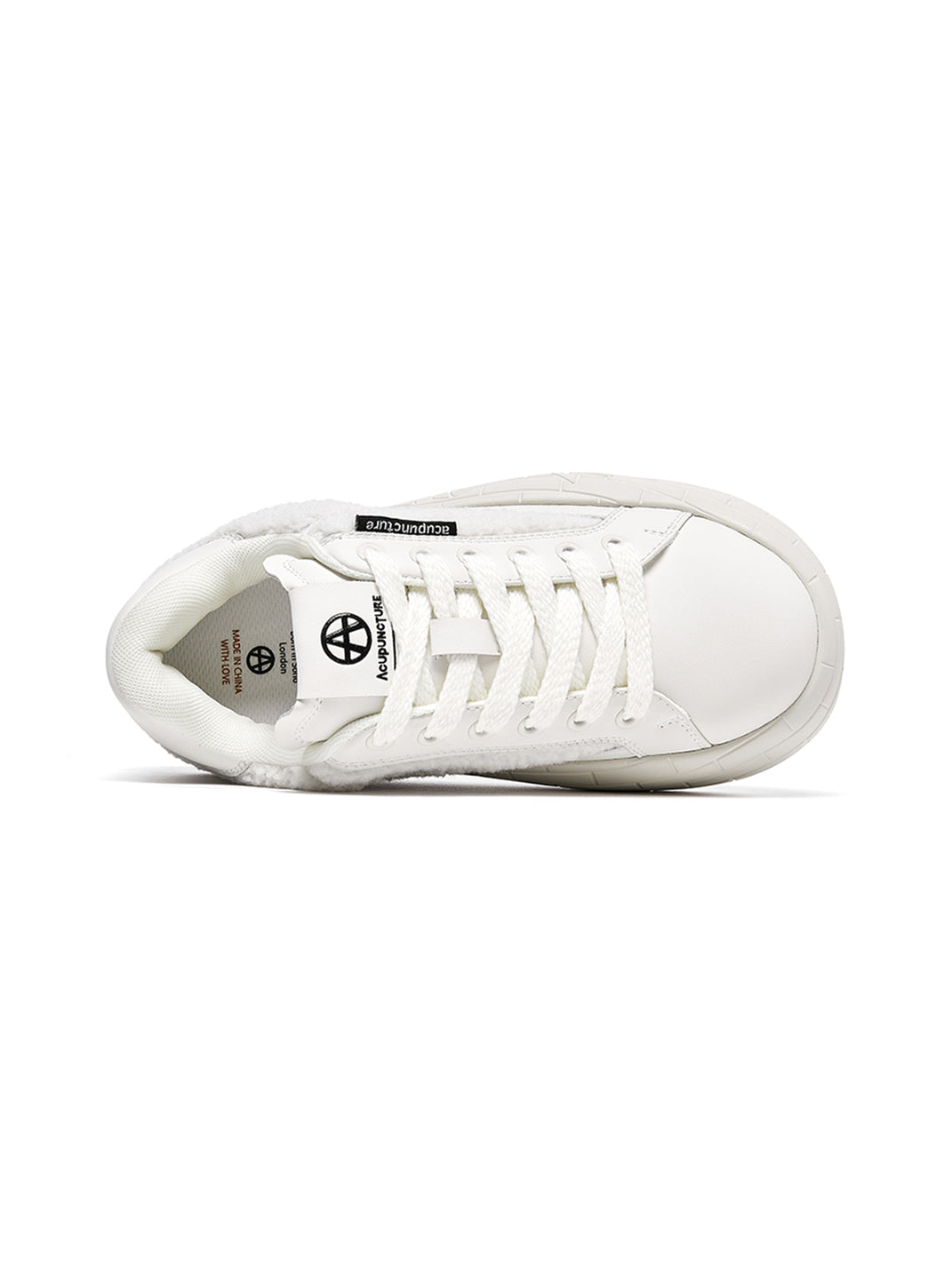Black Fleece-Panel Platform Sneakers