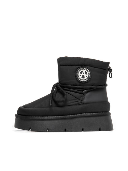 Black Padded Platform Ski Boots