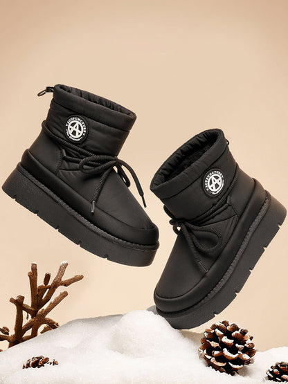 Black Padded Platform Ski Boots