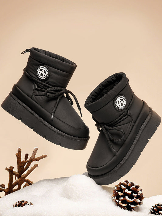Black Padded Platform Ski Boots