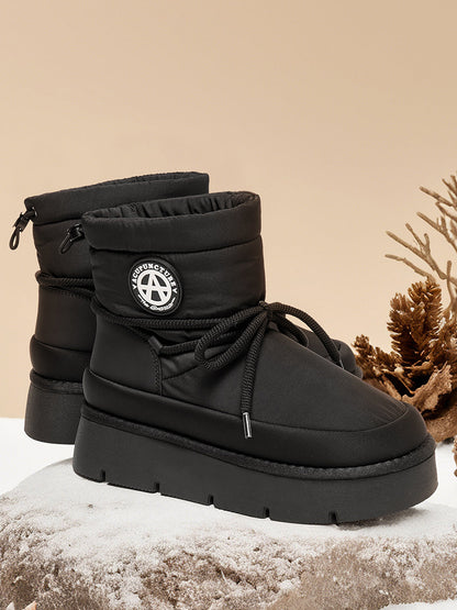 Black Padded Platform Ski Boots