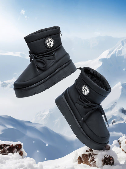 Black Padded Platform Ski Boots
