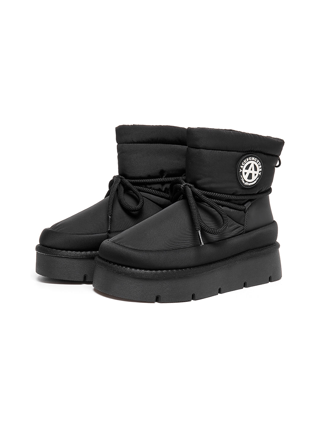 Black Padded Platform Ski Boots