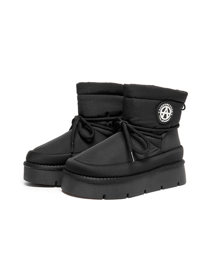 Black Padded Platform Ski Boots