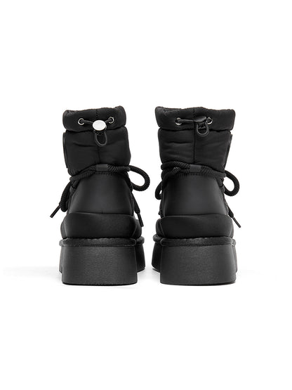 Black Padded Platform Ski Boots