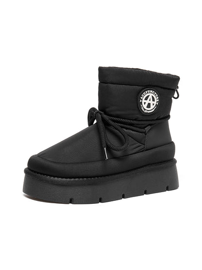 Black Padded Platform Ski Boots