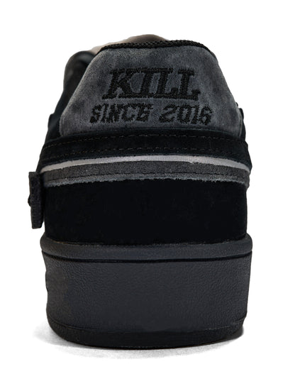 Black Reflective Retro Trainer Sneakers
