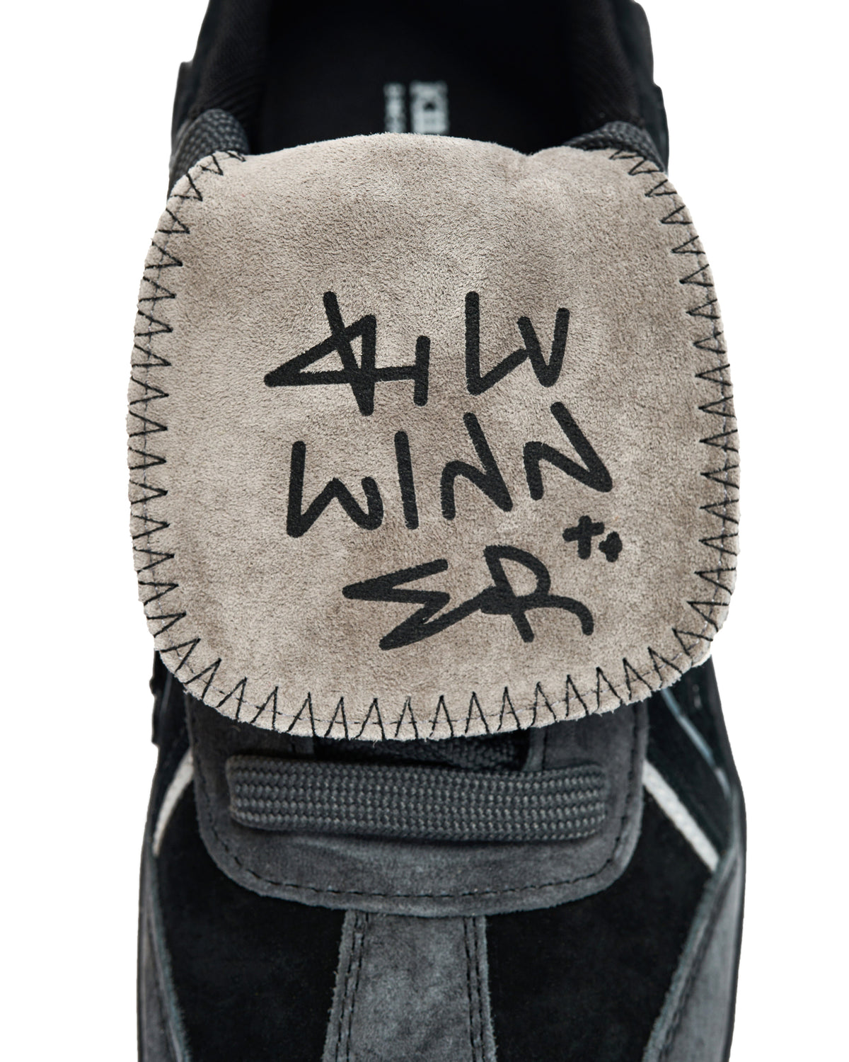 Black Reflective Retro Trainer Sneakers