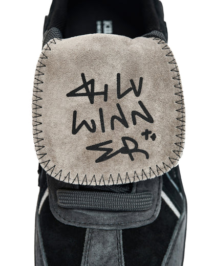Black Reflective Retro Trainer Sneakers
