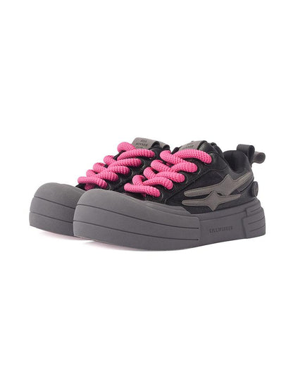 Black Samurai Smile Platform Sneakers