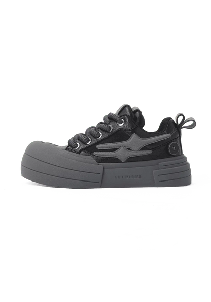 Black Samurai Smile Platform Sneakers