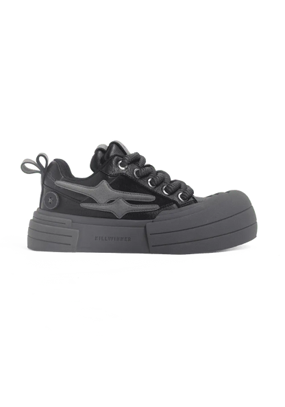 Black Samurai Smile Platform Sneakers