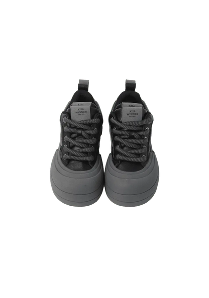 Black Samurai Smile Platform Sneakers