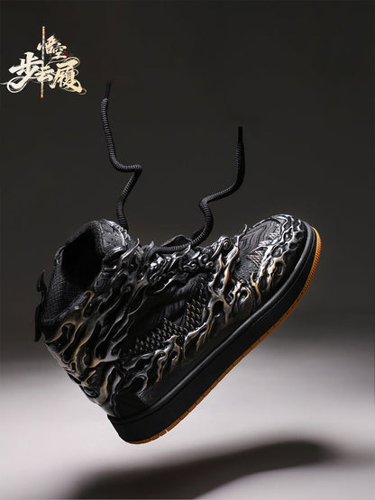 Black Silver Wukong Cloud Relief High-Top Sneakers