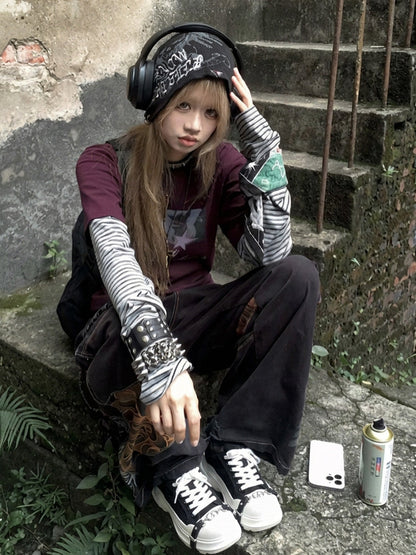 Black White Buckle Platform Canvas Sneakers