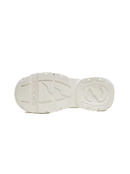 Black White Buckle Platform Canvas Sneakers
