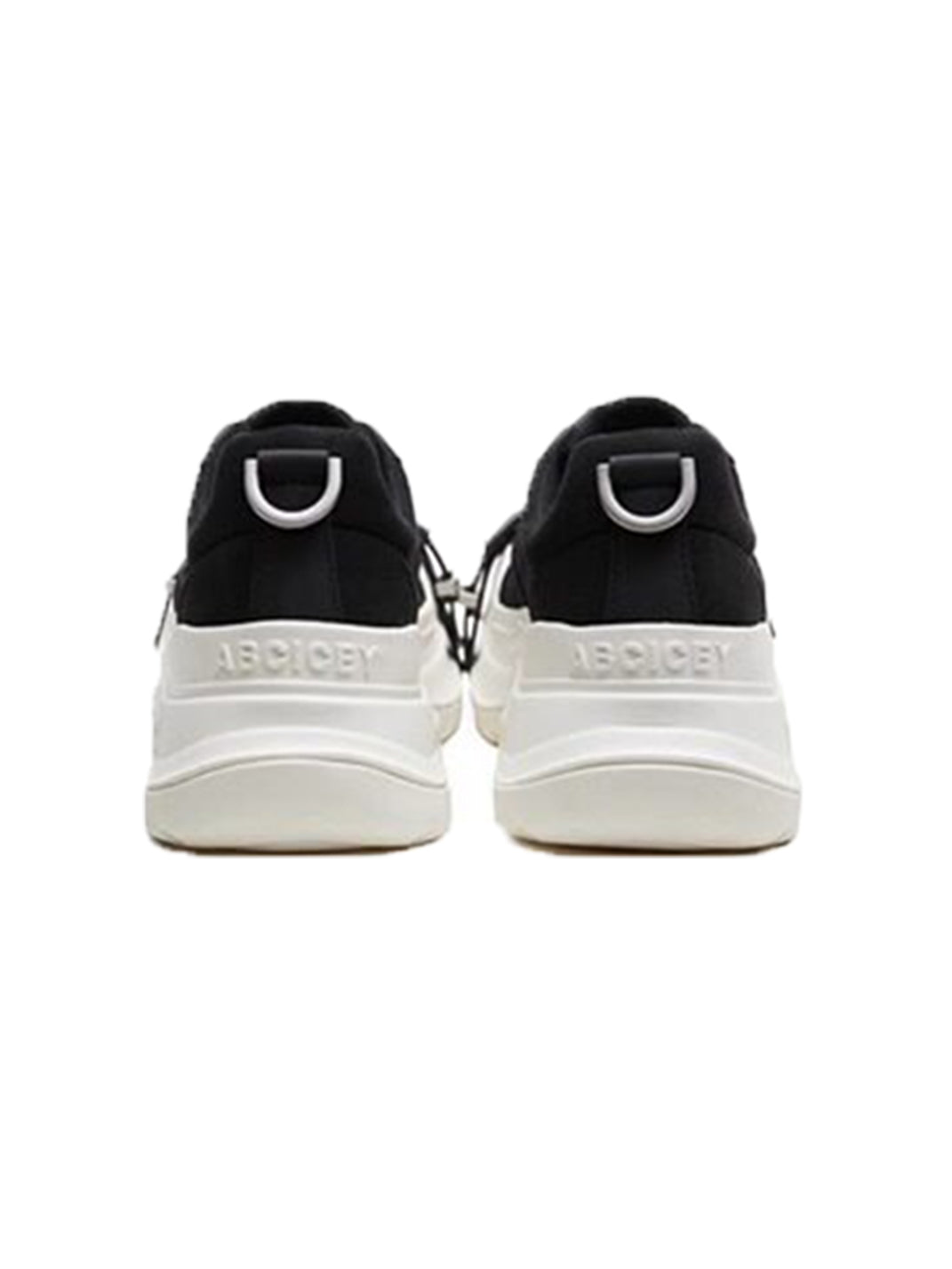 Black White Buckle Platform Canvas Sneakers