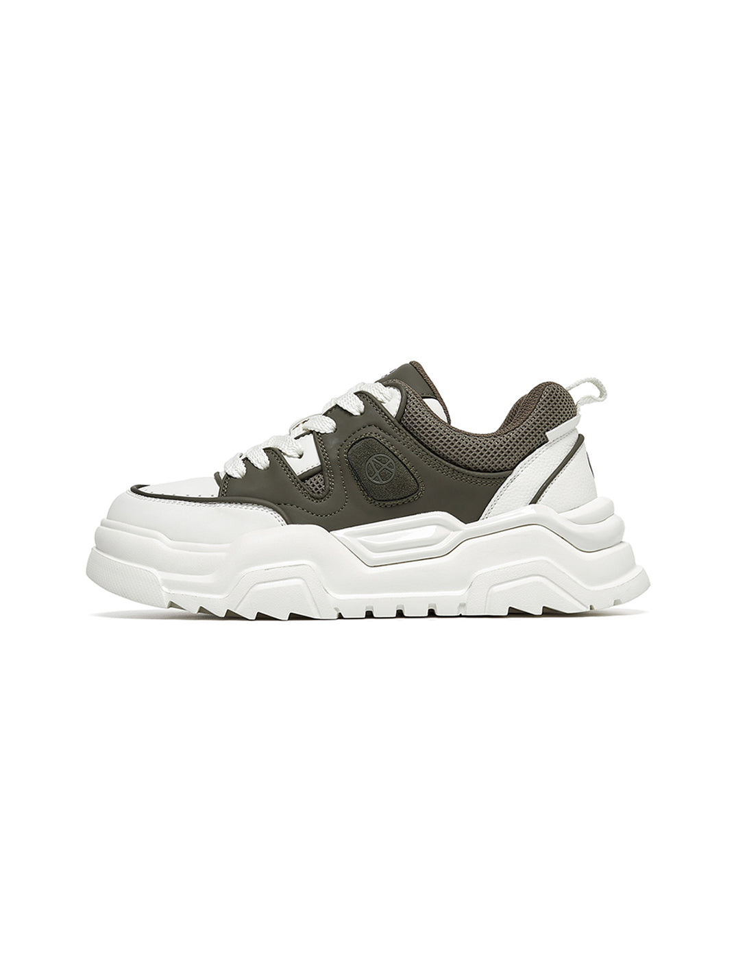 Black White Cutout Platform Sneakers