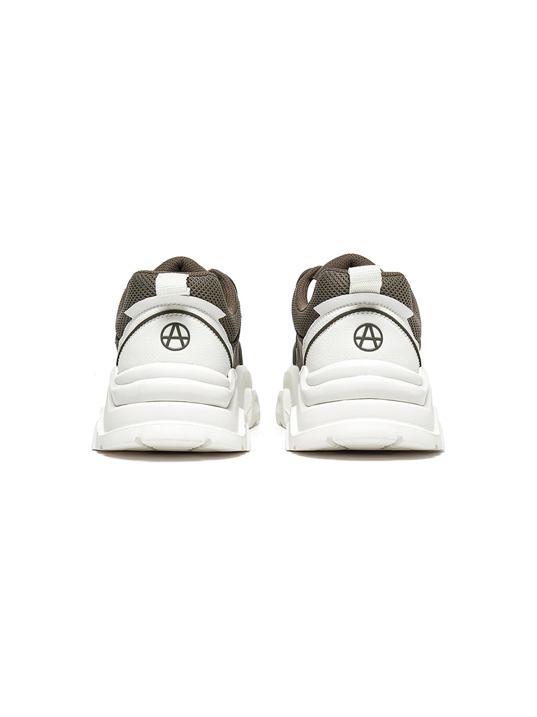 Black White Cutout Platform Sneakers