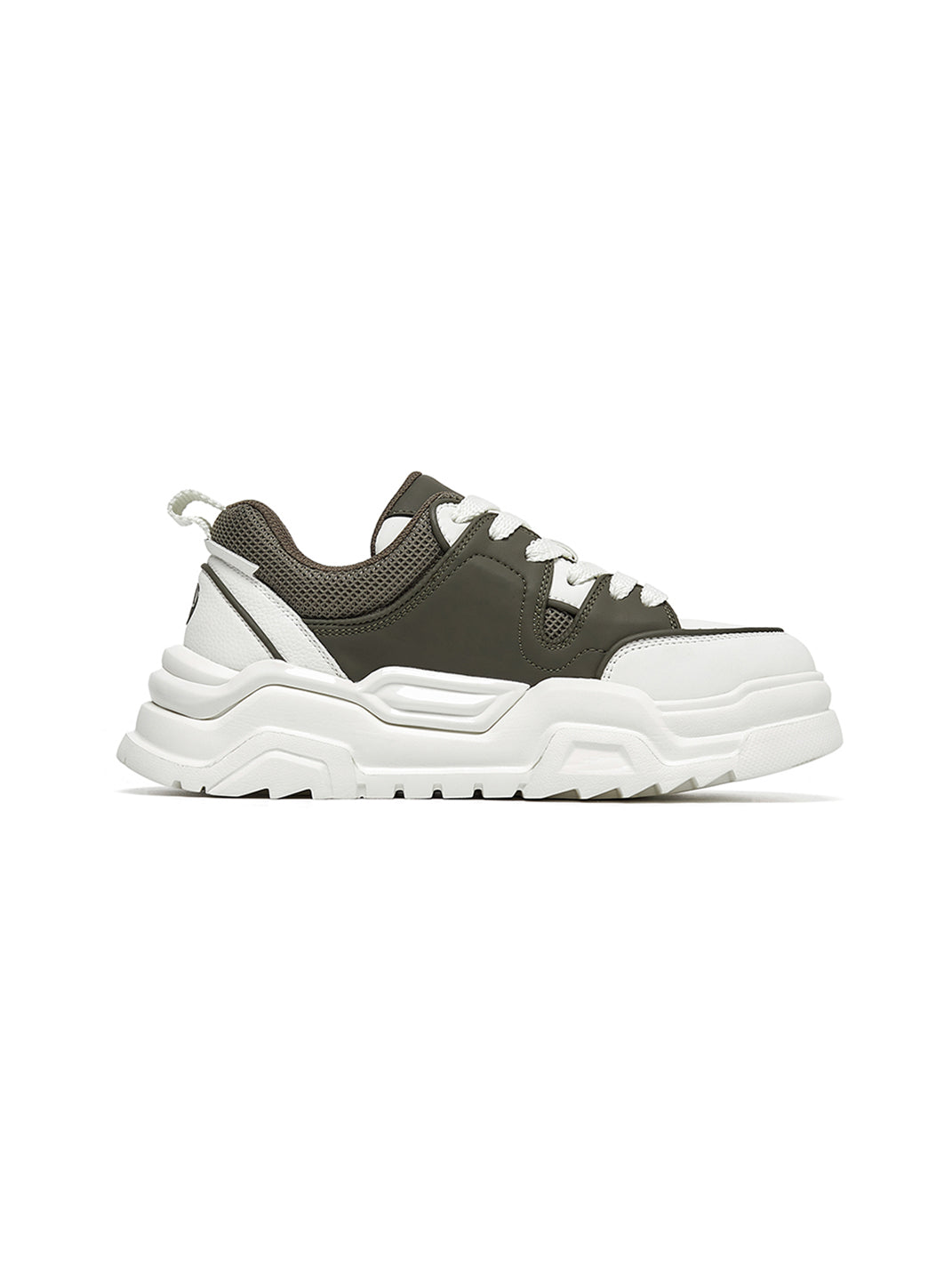 Black White Cutout Platform Sneakers