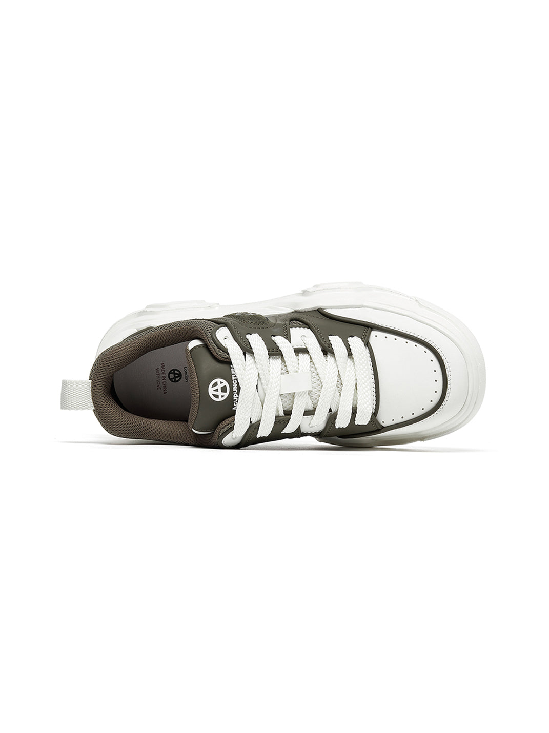 Black White Cutout Platform Sneakers
