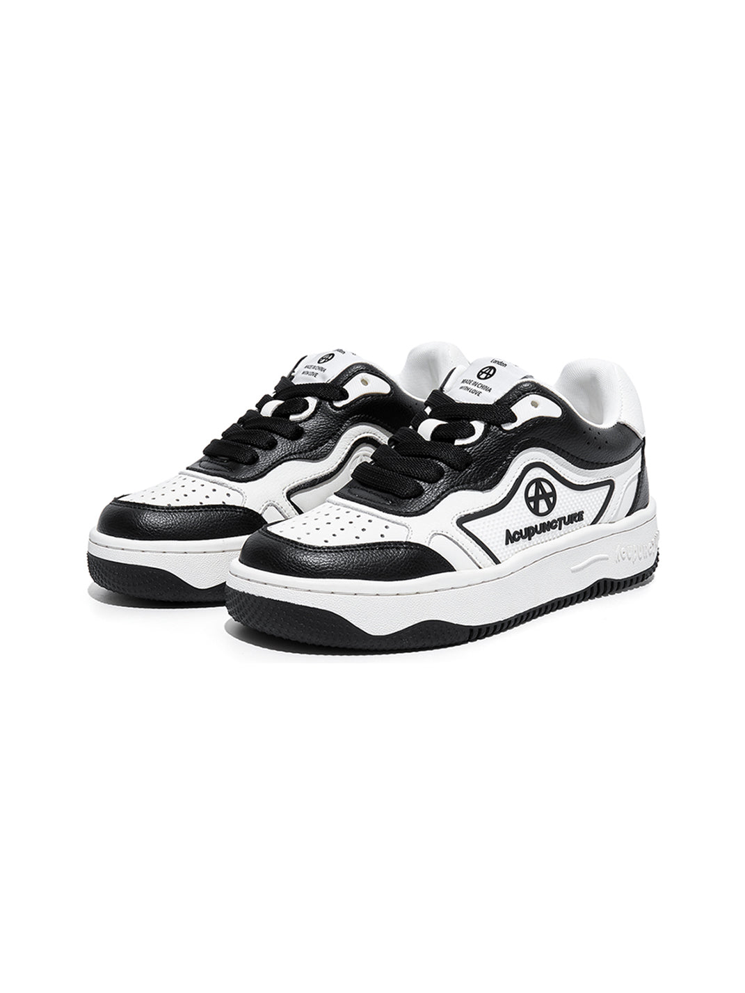 Black White Logo Skate Sneakers