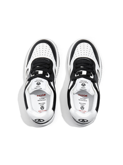 Black White Logo Skate Sneakers