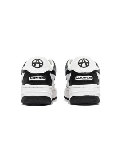 Black White Logo Skate Sneakers