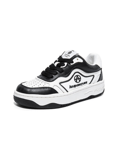 Black White Logo Skate Sneakers