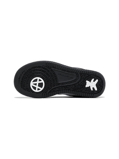 Black White Logo Skate Sneakers