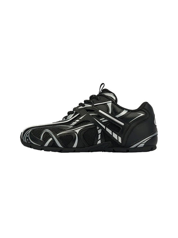 Black Yin-Yang Tech Runner Sneakers