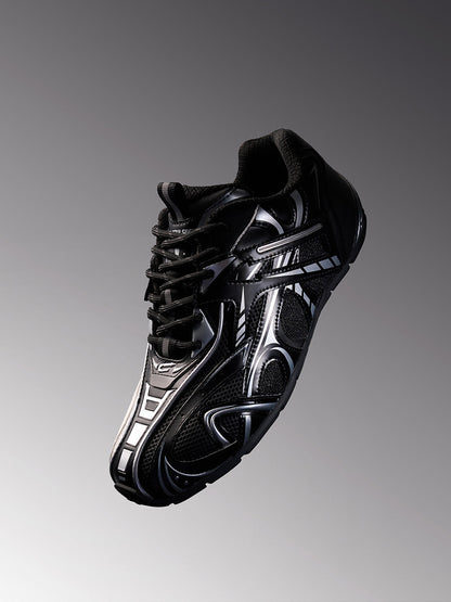 Black Yin-Yang Tech Runner Sneakers
