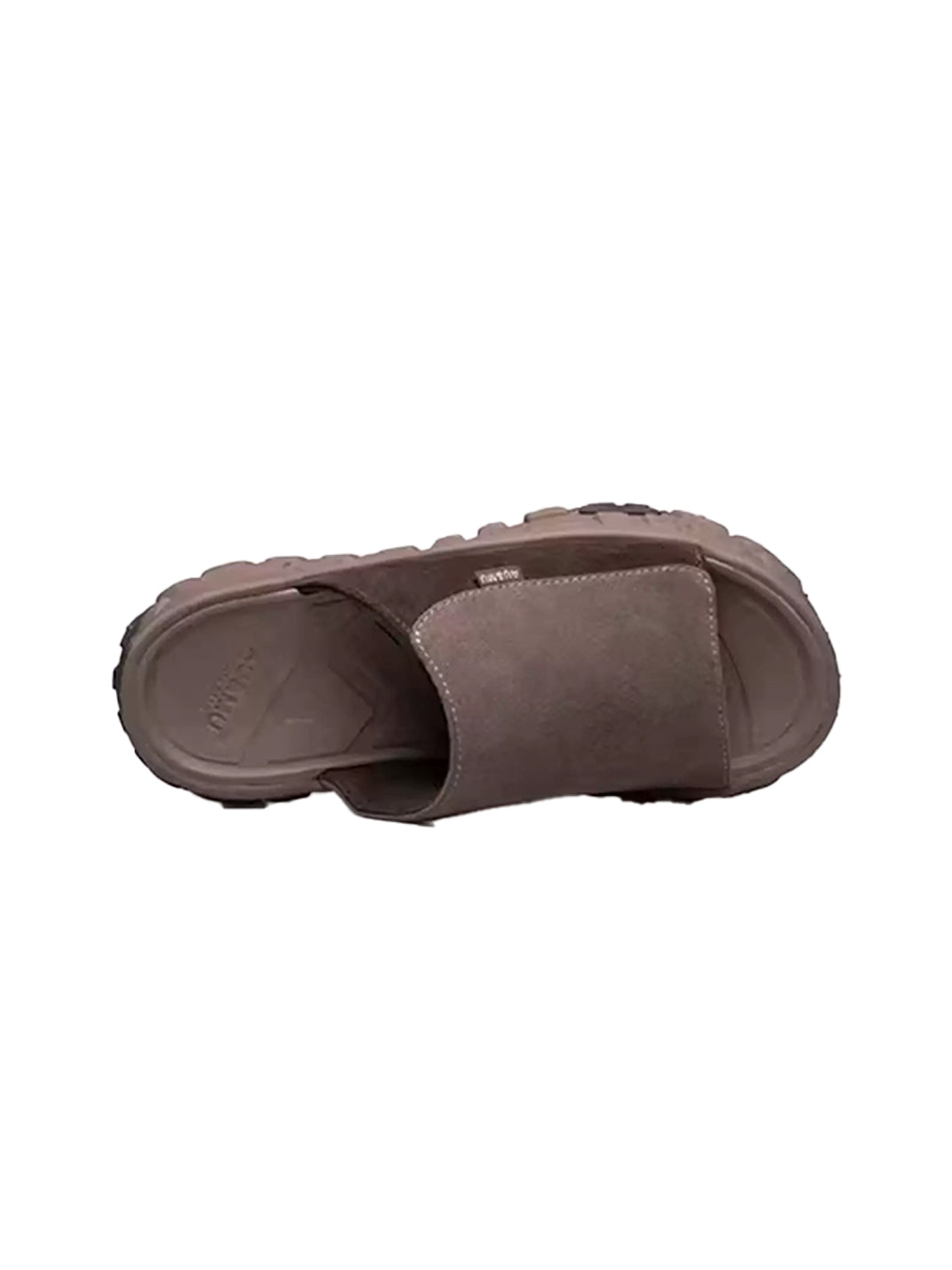 Blue Suede Tire-Sole Platform Mule Slides